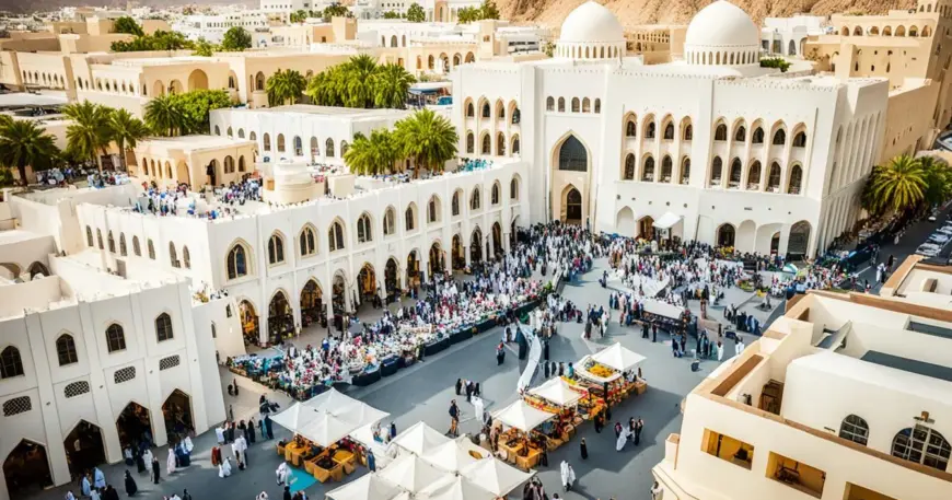 تصویر ساخته شده با هوش مصنوعی از عمان از بالا - سایت کاریابی در عمان و کاریابی برای افغانها عزیز